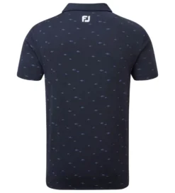 FootJoy Men's School Of Fish Print Lisle Golf Polo Shirt -Golf Sports Store 0074829 footjoy mens school of fish print lisle golf polo shirt