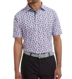 FootJoy Men's Shadow Palm Print Golf Polo Shirt -Golf Sports Store 0074845 footjoy mens shadow palm print golf polo shirt