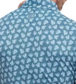 FootJoy Men's Shadow Palm Print Golf Polo Shirt -Golf Sports Store 0074855 footjoy mens shadow palm print golf polo shirt