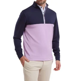 FootJoy Men's Colour Block Chill-Out Golf Midlayer -Golf Sports Store 0075072 footjoy mens colour block chill out golf midlayer