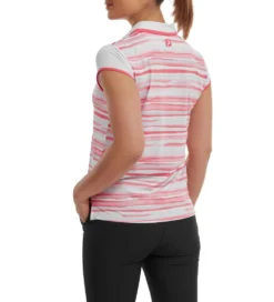 FootJoy Ladies Cap Sleeve Colour Block Golf Polo Shirt -Golf Sports Store 0075212 footjoy ladies cap sleeve colour block golf polo shirt