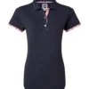 FootJoy Ladies Watercolour Trim Pique Golf Polo Shirt