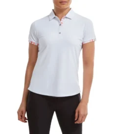 FootJoy Ladies Watercolour Trim Pique Golf Polo Shirt -Golf Sports Store 0075224 footjoy ladies watercolour trim pique golf polo shirt