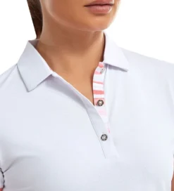 FootJoy Ladies Watercolour Trim Pique Golf Polo Shirt -Golf Sports Store 0075228 footjoy ladies watercolour trim pique golf polo shirt