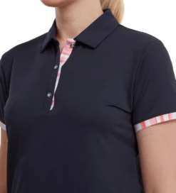 FootJoy Ladies Watercolour Trim Pique Golf Polo Shirt -Golf Sports Store 0075229 footjoy ladies watercolour trim pique golf polo shirt