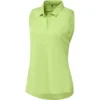 Adidas Ladies Primeblue Sleeveless Golf Polo Shirt