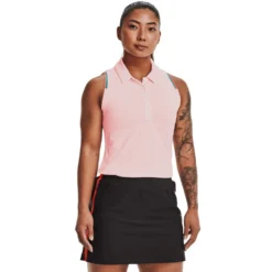 Under Armour Ladies Zinger Point Sleeveless Golf Polo Shirt -Golf Sports Store 0077154 under armour ladies zinger point sleeveless golf polo shirt