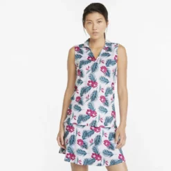 Puma Ladies Cloudspun Paradise Sleeveless Golf Polo Shirt -Golf Sports Store 0078306 puma ladies cloudspun paradise sleeveless golf polo shirt