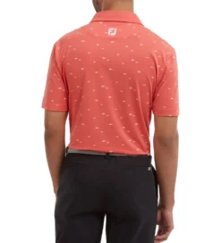 FootJoy Men's School Of Fish Print Lisle Golf Polo Shirt -Golf Sports Store 0078858 footjoy mens school of fish print lisle golf polo shirt