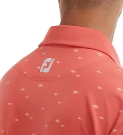 FootJoy Men's School Of Fish Print Lisle Golf Polo Shirt -Golf Sports Store 0078859 footjoy mens school of fish print lisle golf polo shirt