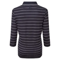 FootJoy Ladies 3/4 Sleeve Pinstripe Pique Golf Polo Shirt -Golf Sports Store 0078873 footjoy ladies 34 sleeve pinstripe pique golf polo shirt