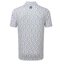 FootJoy Men's Mini Floral Golf Polo Shirt -Golf Sports Store 0081864 footjoy mens mini floral golf polo shirt