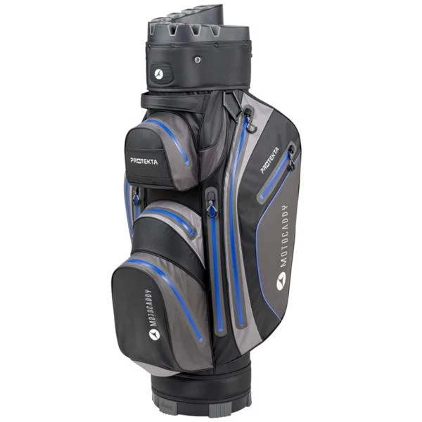 Motocaddy Protekta Cart Bag Graphite/Blue 1 Motocaddy Protekta Cart Bag Graphite/Blue