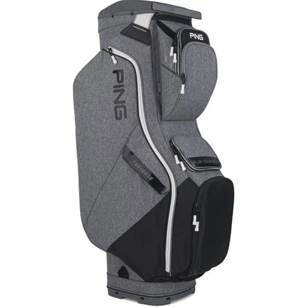 Ping Traverse 214 Cart Bag Heather Grey Black White 1 Ping Traverse 214 Cart Bag Heather Grey Black White