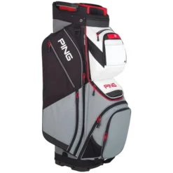 Ping Pioneer 191 Cart Bag Silver/White/Scarlet