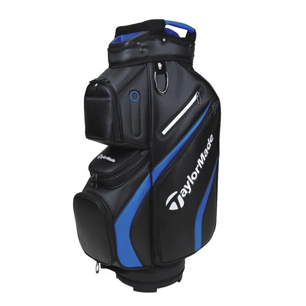 TaylorMade Deluxe Cart Bag Black Blue 1 TaylorMade Deluxe Cart Bag Black Blue