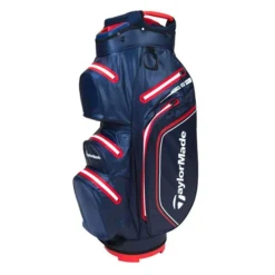 TaylorMade StormDry W/P Cart Bag Navy Red