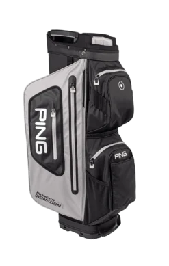 Ping Pioneer Monsoon 201 Cart Bag- Light Grey - Black-White