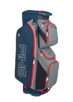 Ping Traverse 2020 Cart Bag Heather Grey/Navy/Scarlet